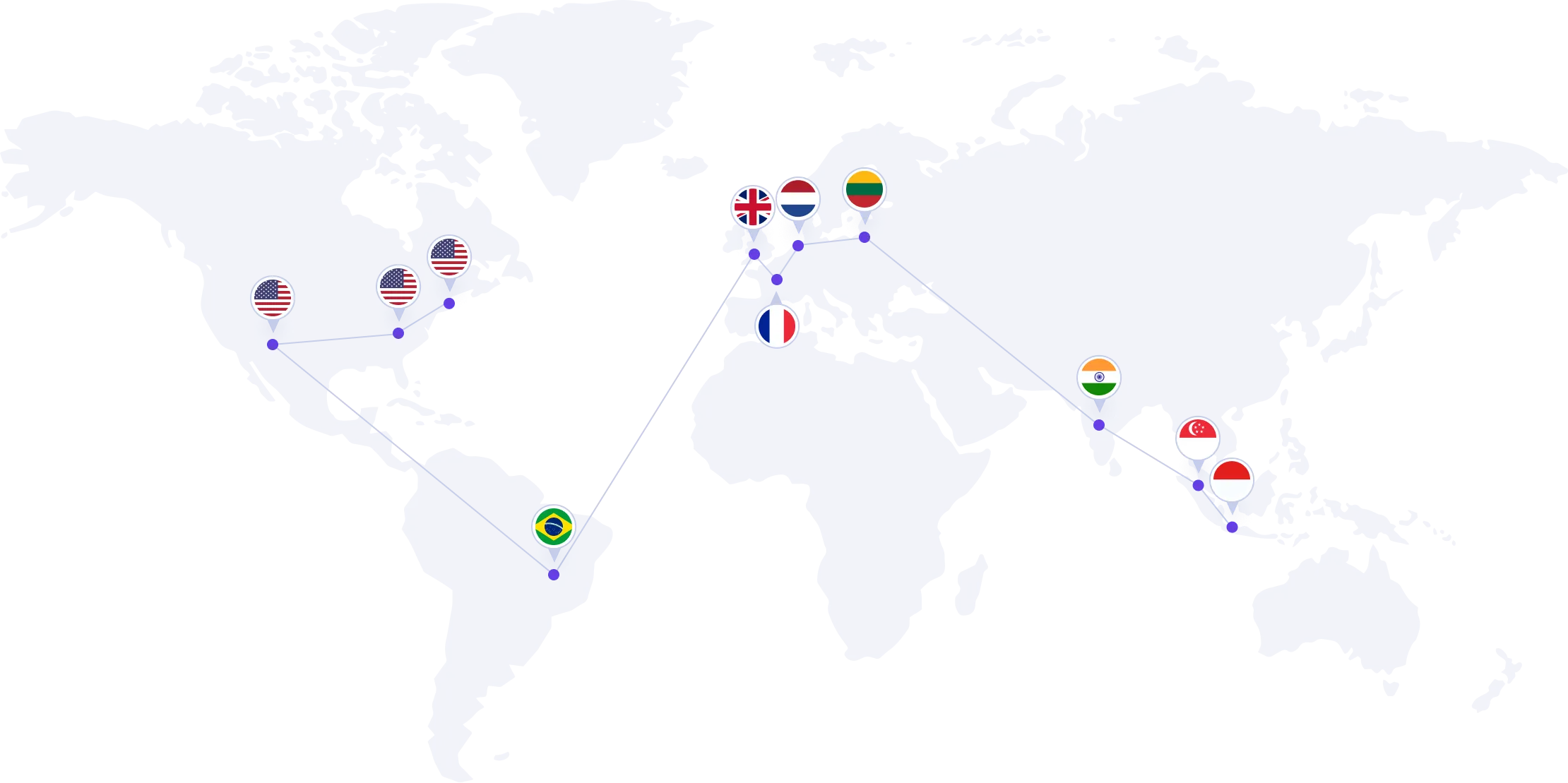 Contamos con Cloud servers en distintas partes del mundo