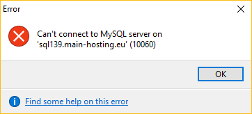 heidisql no puede conectar con servidor mysql