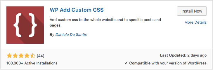Plugin Add Custom CSS para wordpress
