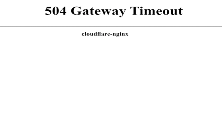 Primera versión en que se muestra el error 504 gateway timeout