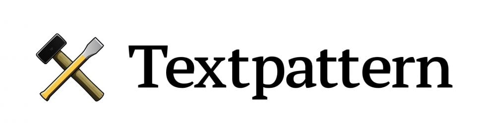 Text pattern logo