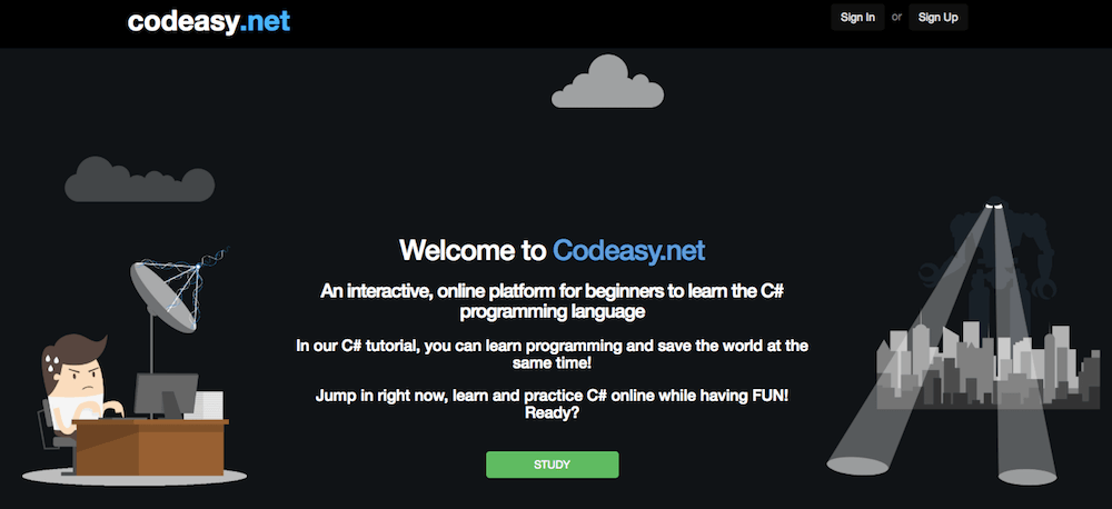 Imagen Codeasy.net, sitio web para aprender a programar.