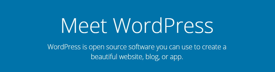 La página de WordPress.