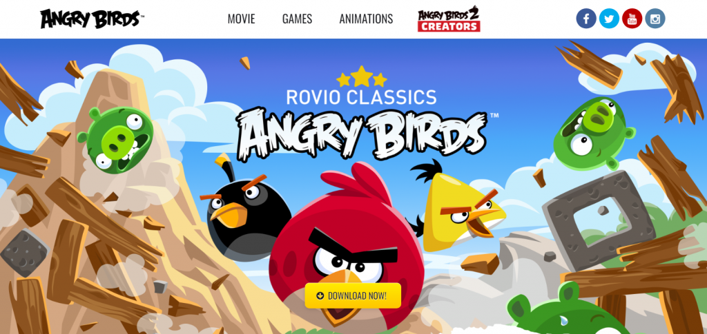 Ejemplo de juego hecho con JavaScript, Angry Birds