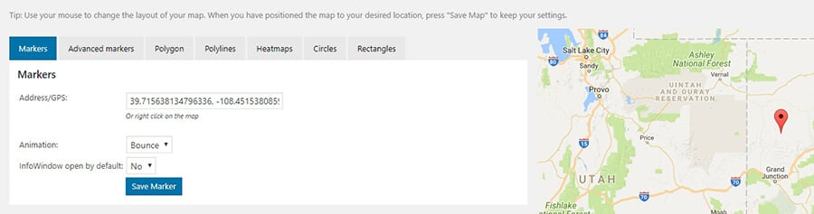 Configurando tu marcador de mapas.