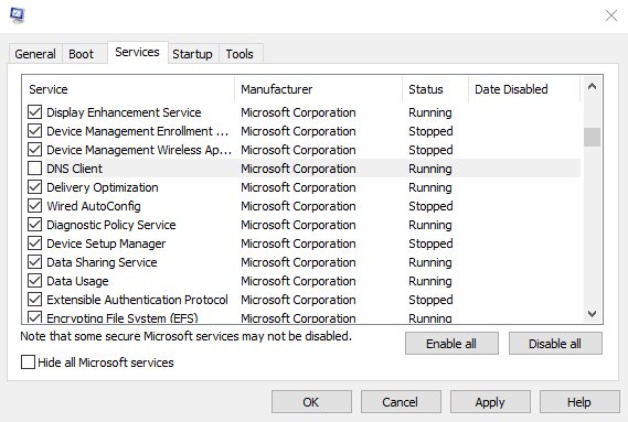 configuracion sistema windows reiniciar cliente dns