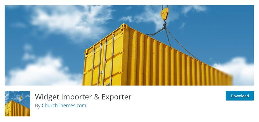 Widget Importer & Exporter plugin