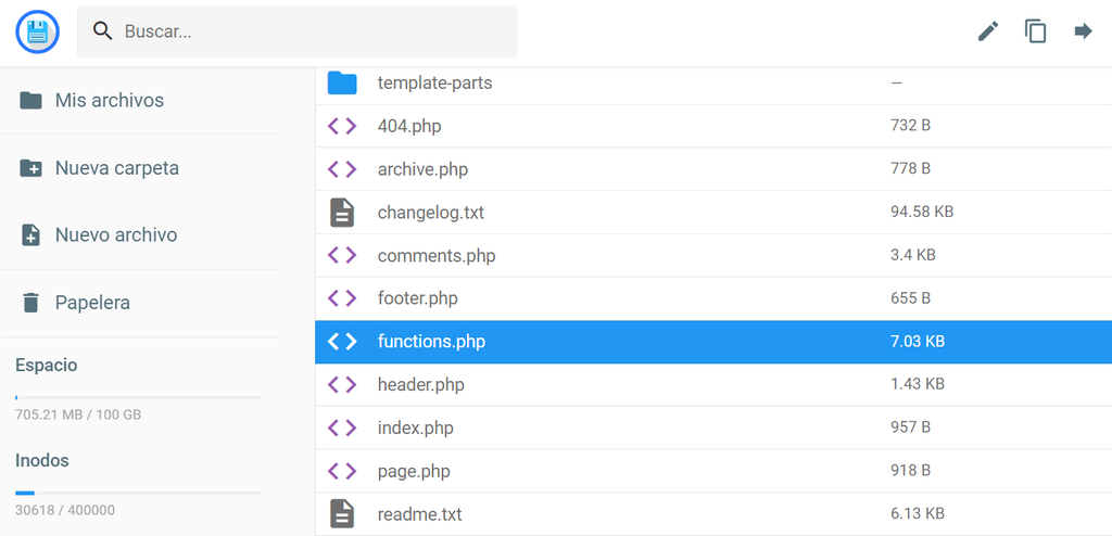 archivo functions.php debajo de la carpeta del tema