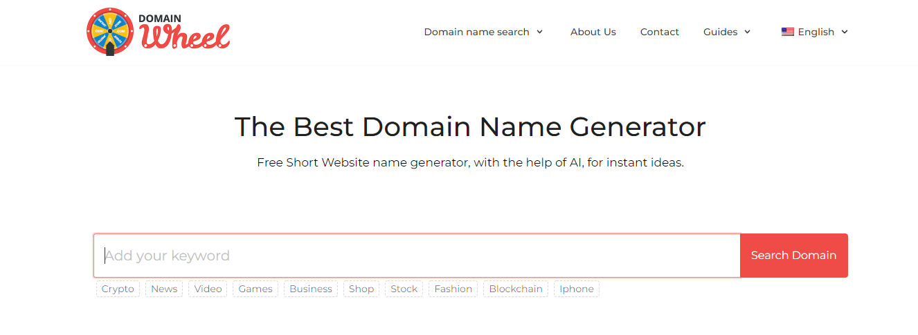 Sitio web de Domain Wheel