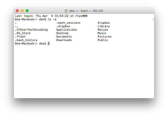 Listado de todos los archivos en una carpeta usando CLI