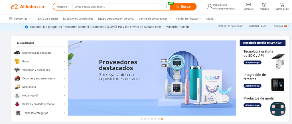 Empezar un negocio de dropshipping con Alibaba