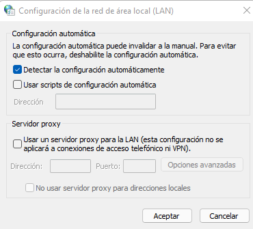 Cambiar la configuración LAN desde el panel de control