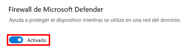 Firewall de Microsoft Defender