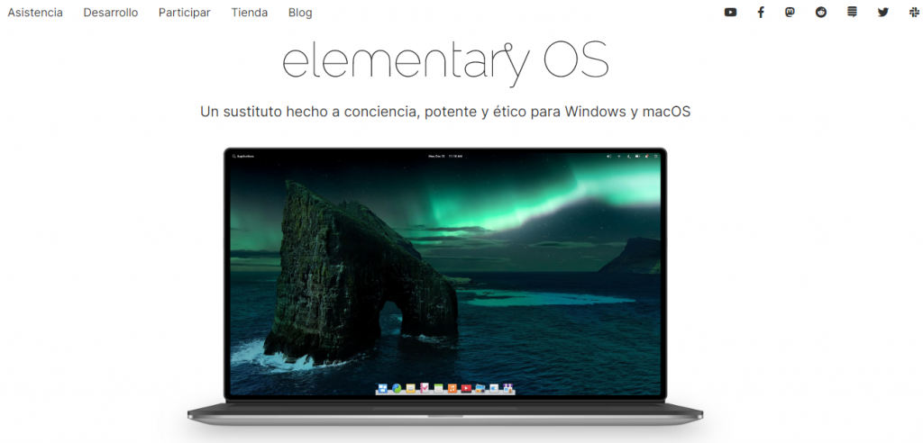 Página de inicio Elementary OS