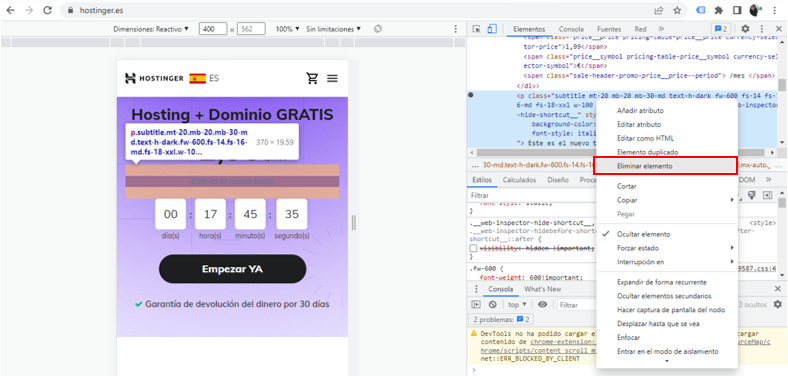 Cómo inspeccionar elementos en Chrome: Guía para principiantes