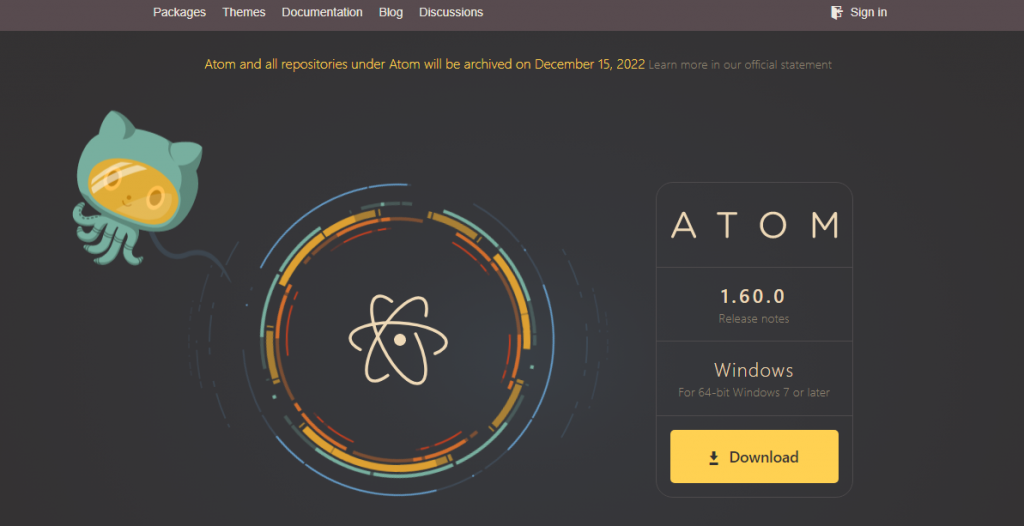 Sitio web de Atom