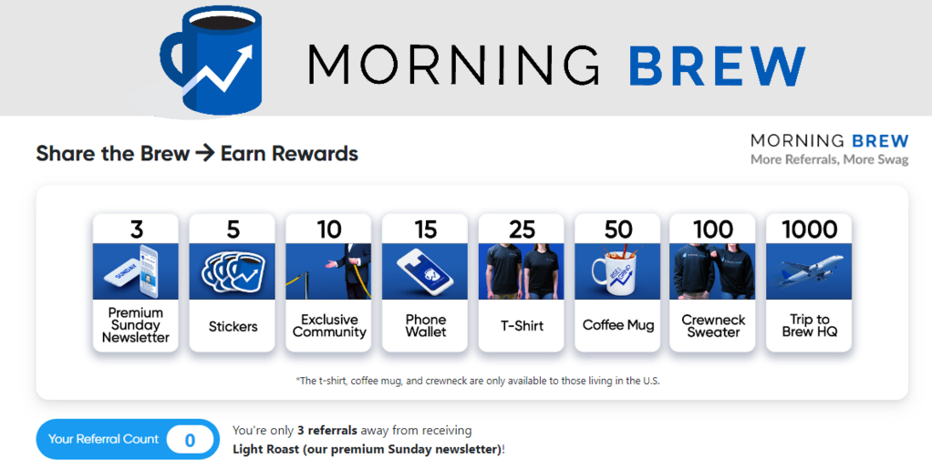 Programa de recompensas por niveles de Morning Brew