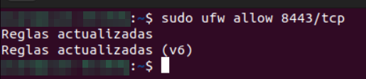 Habilitar puerto 8443 en Ubuntu