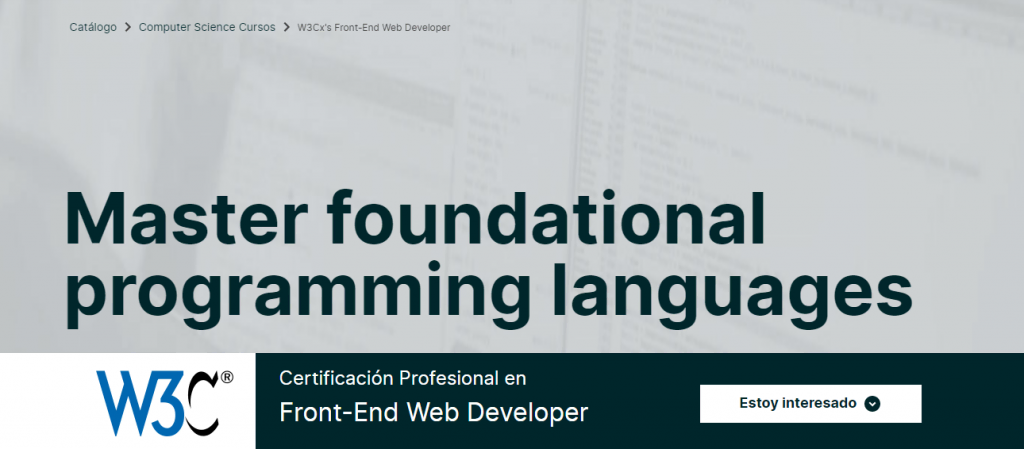Certificación profesional en Front-end Web Developer de edX
