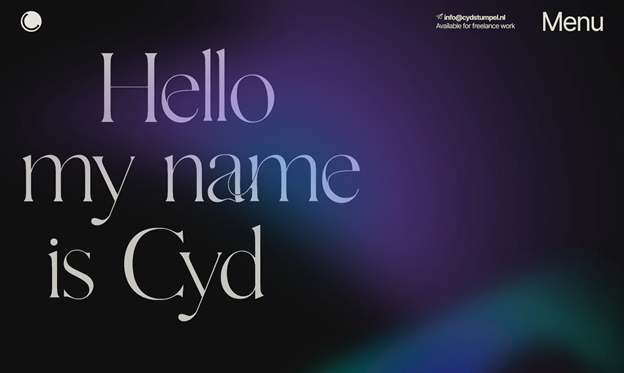 Página de inicio del portafolio de Cyd Stumpel