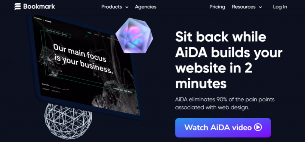 Landing page de AiDA