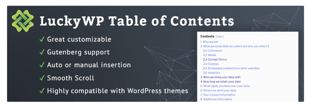 Plugin de WordPress LuckyWP Table of Contents
