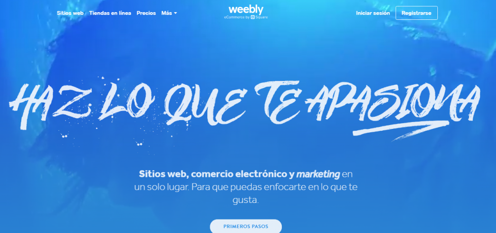 Creador de sitios web para pequeñas empresas Weebly