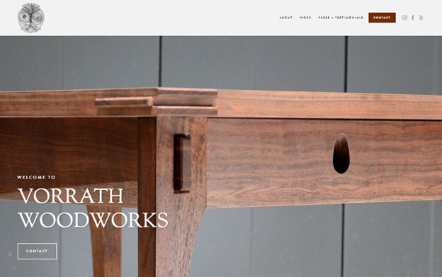 Página web Vorrath Woodworks