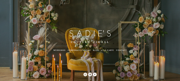 Página web de Sadie's Couture Floral