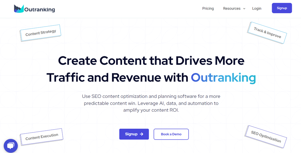 Landing page de Outranking