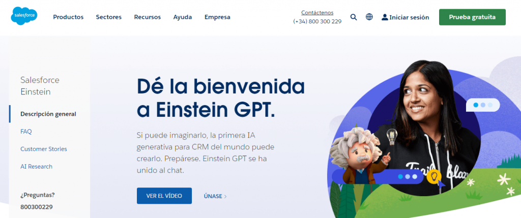 Página de inicio de Einstein GPT