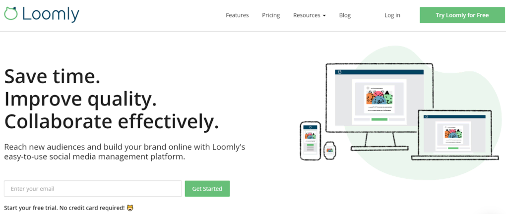 Sitio web de Loomly
