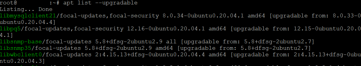 Hacer lista de paquetes actualizables en Ubuntu