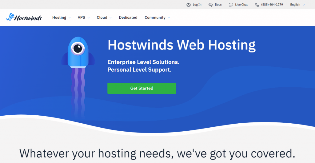 Sitio web de Hostwinds