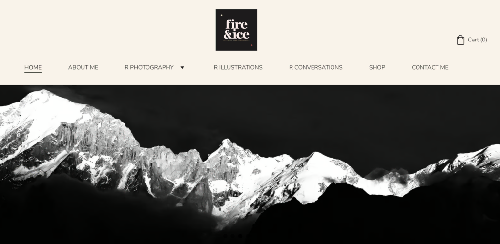 Ejemplo de página web profesional Fire and Ice