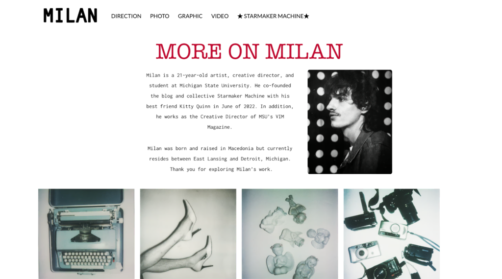 Página web de More On Milan