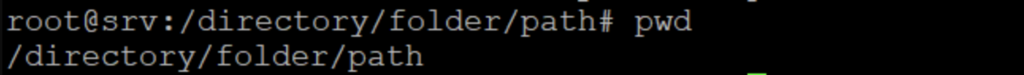 Ejemplo de comando pwd