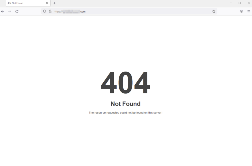Error 404 en Mozilla 