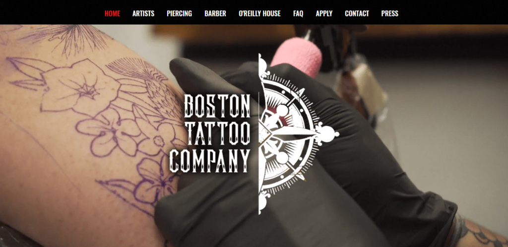 Página principal de Boston Tattoo Company